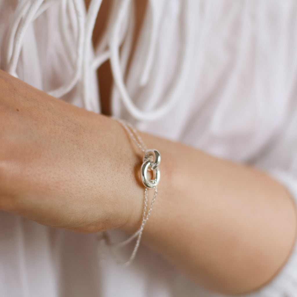 Silver Unity Ring Bracelet