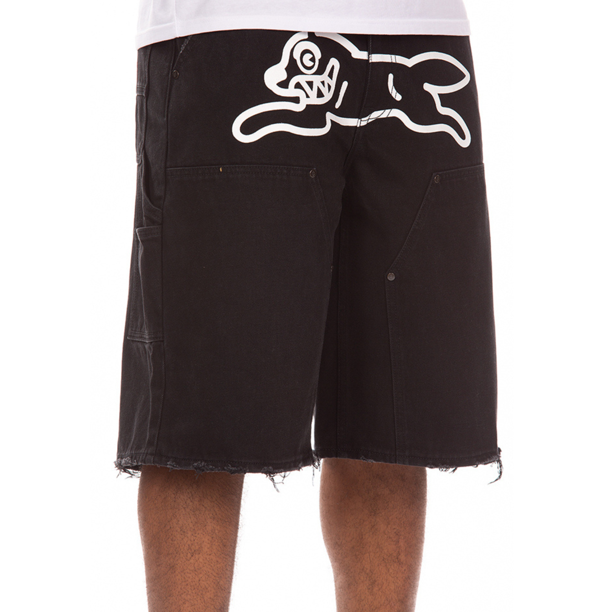 Icecream "Angelo" Jean Shorts (Black Caramel)