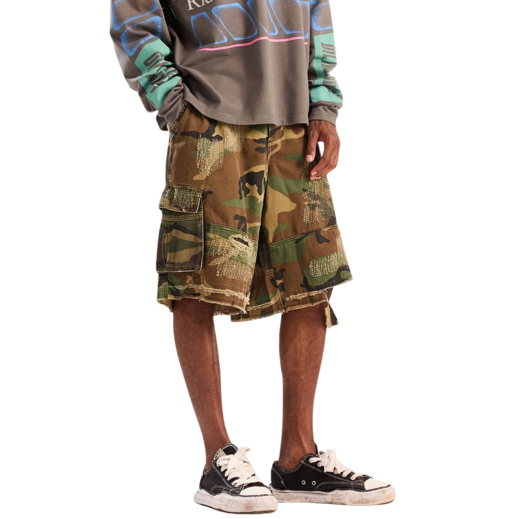 DSM Camo Cargo Shorts (Green Camo)