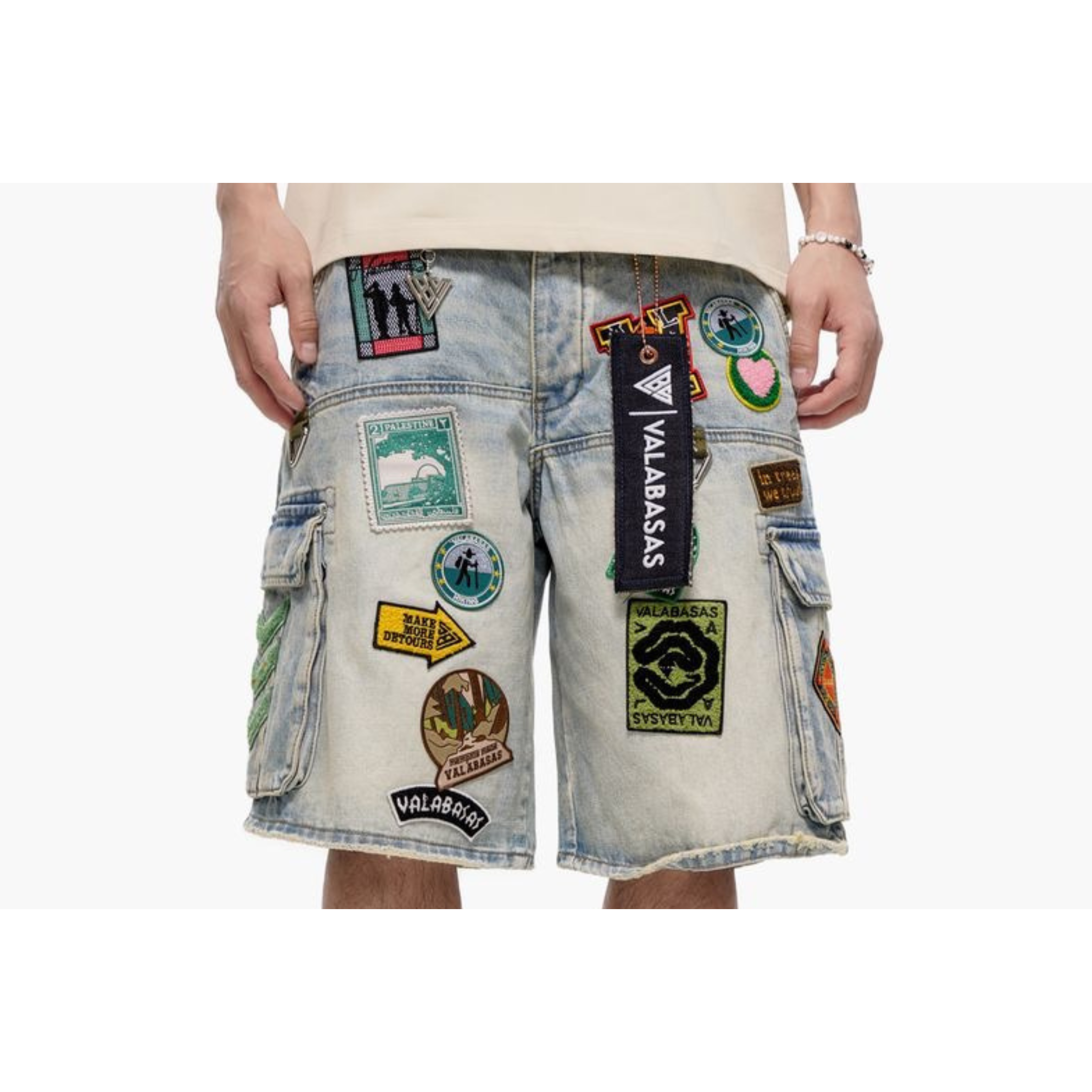 Valabasas "DISTRICT" Light Wash Denim Shorts