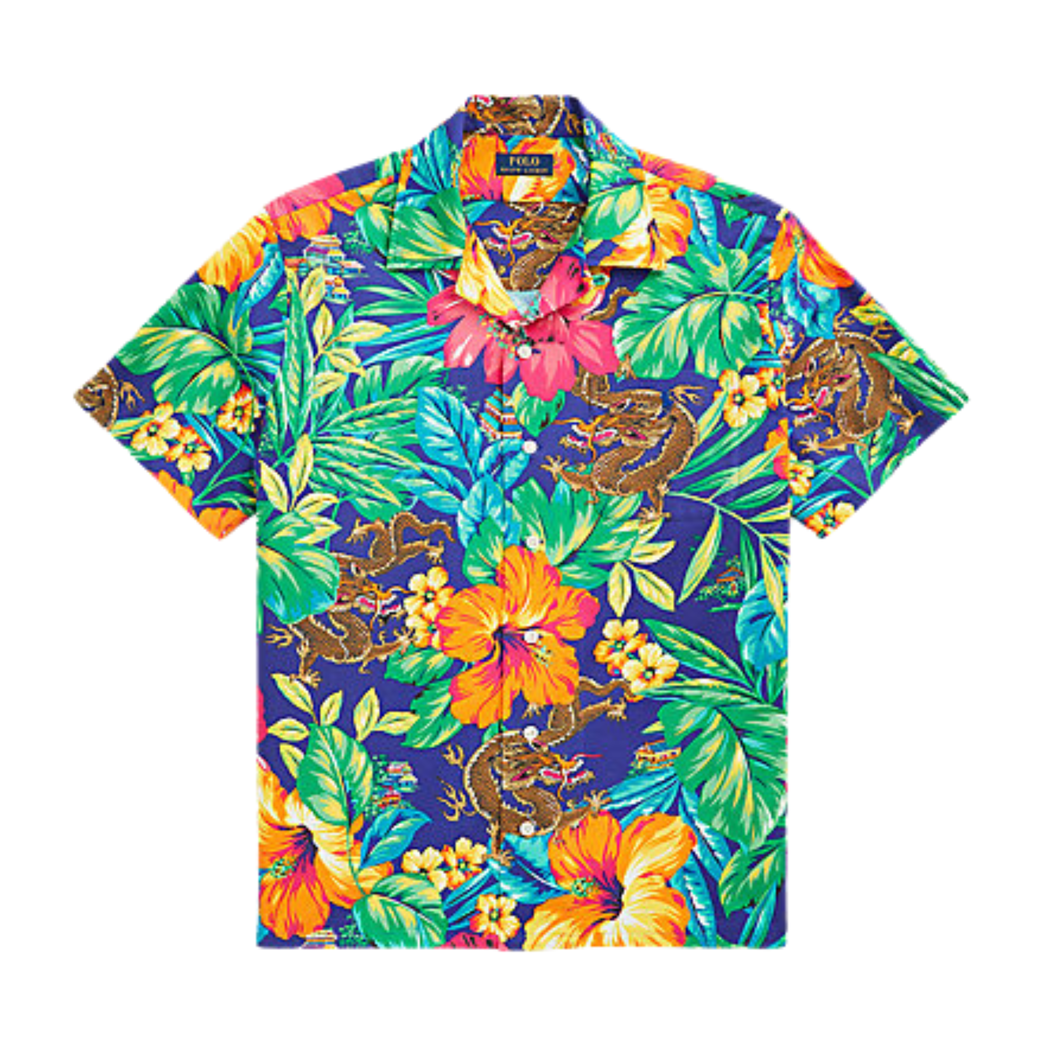 Polo Ralph Lauren Classic Fit Tropical Oxford Camp Shirt (Tropical Dragon)