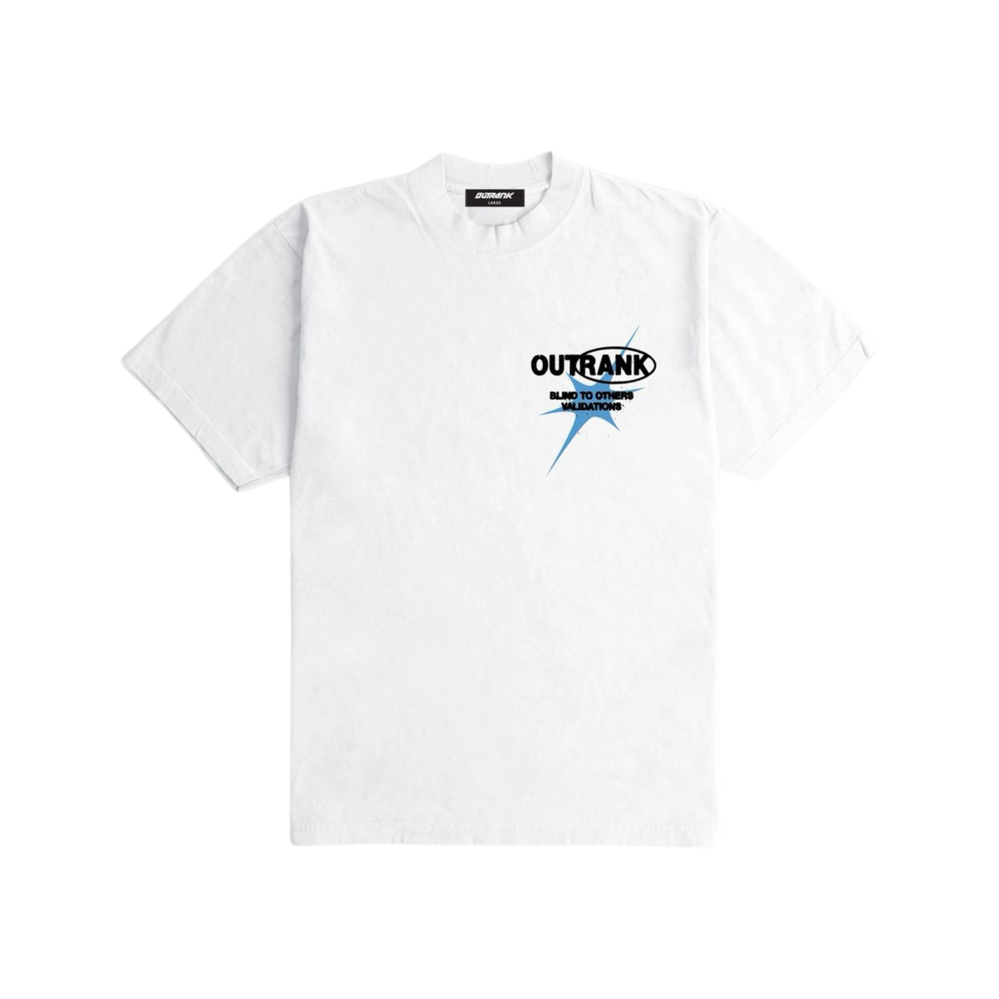 Outrank "Blind to Others Validations" Heavyweight T-shirt (White)