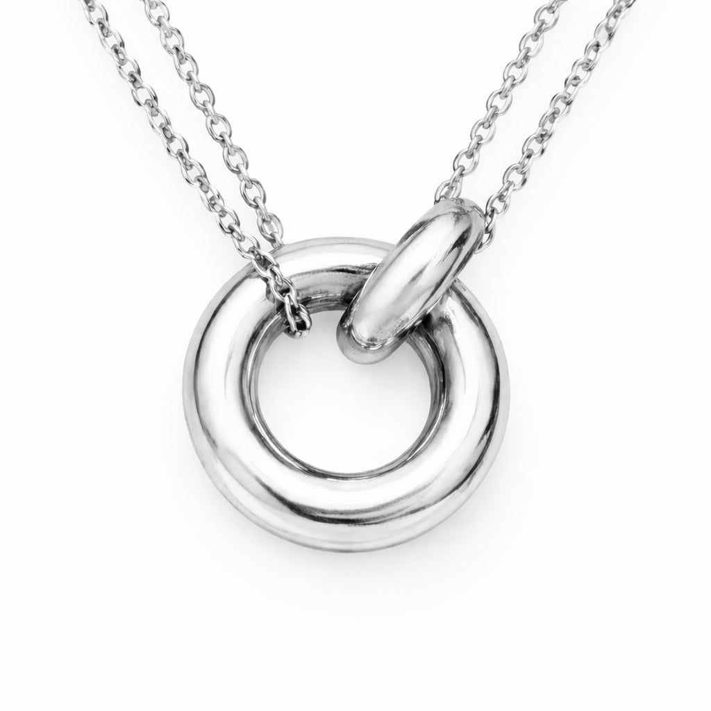 Silver Unity Ring Necklace