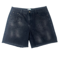 DRY ROT "Dark Hole" Rhinestone Denim Shorts (Black)