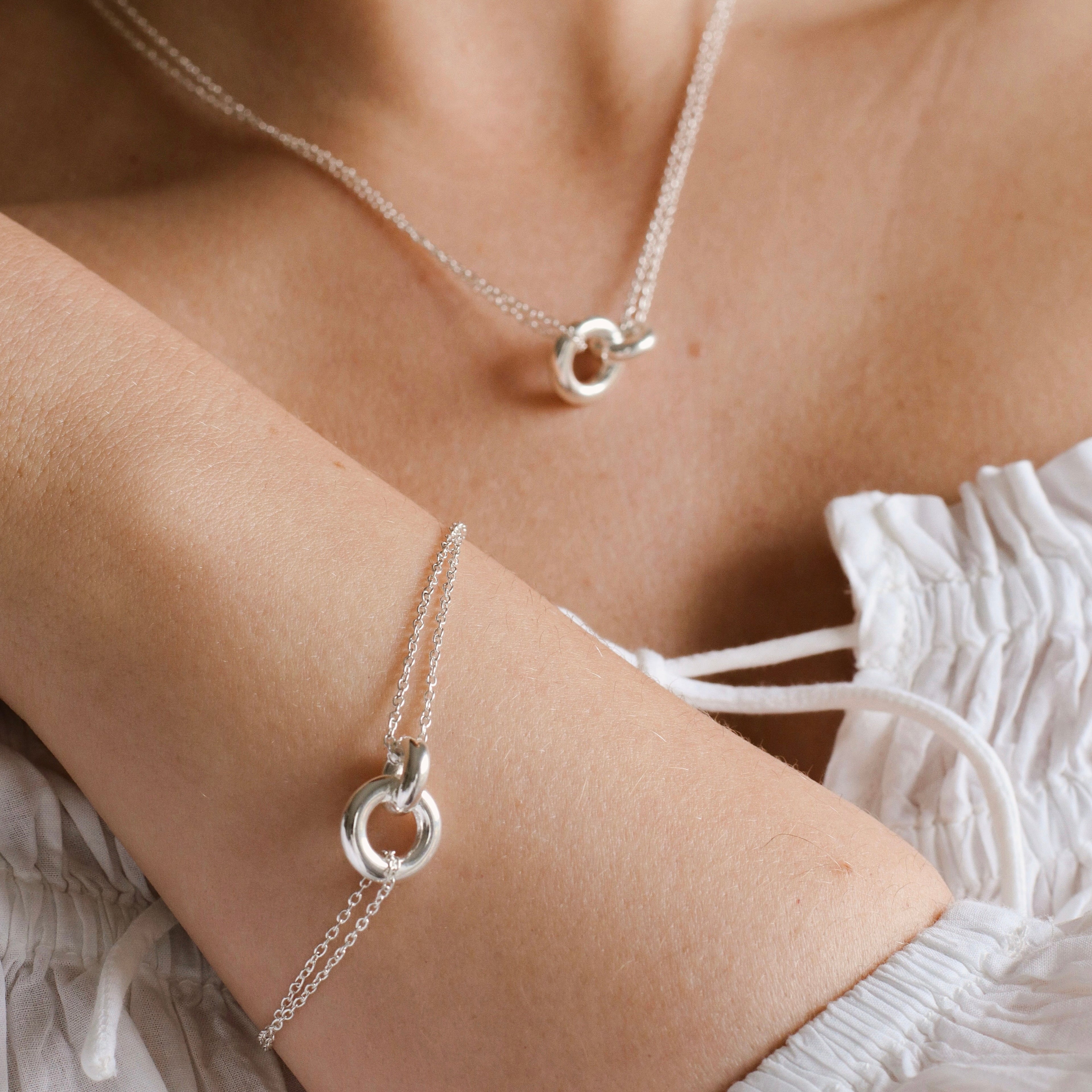 Silver Unity Ring Necklace