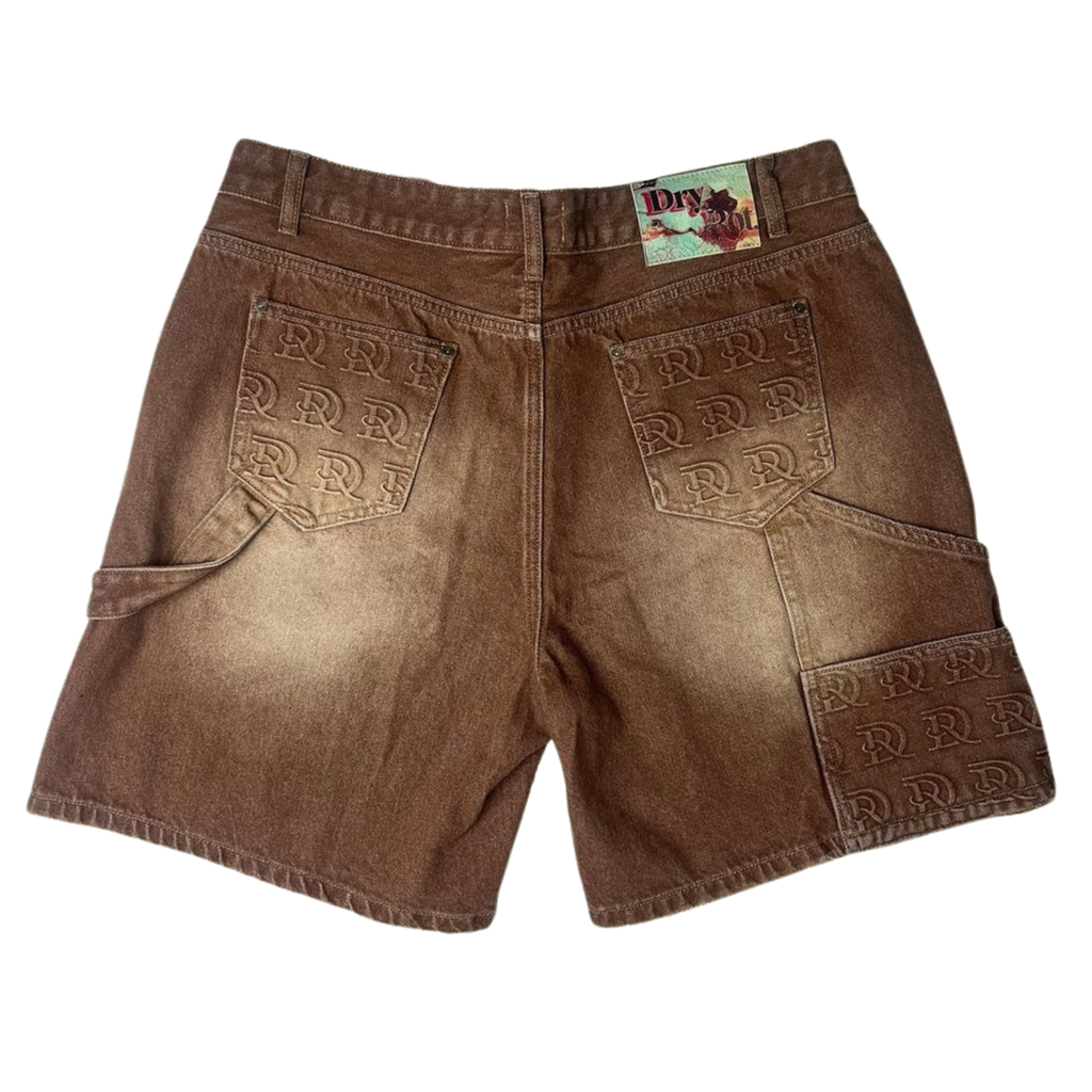 DRY ROT "Dr. Stamped" Cargo Shorts (Brown)