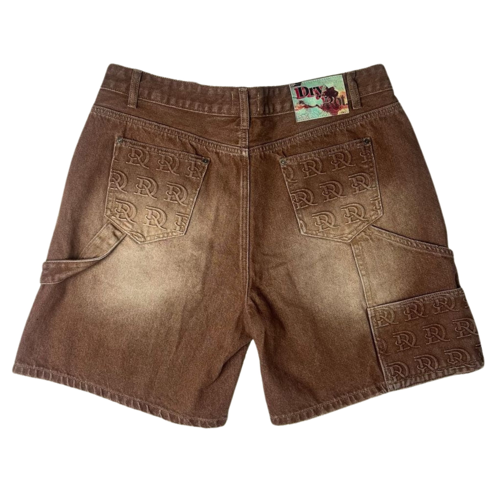 DRY ROT "Dr. Stamped" Cargo Shorts (Brown)