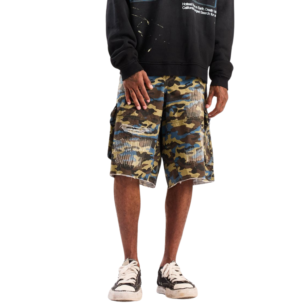 DSM Camo Ripstop Cargo Shorts (Blue Camo)