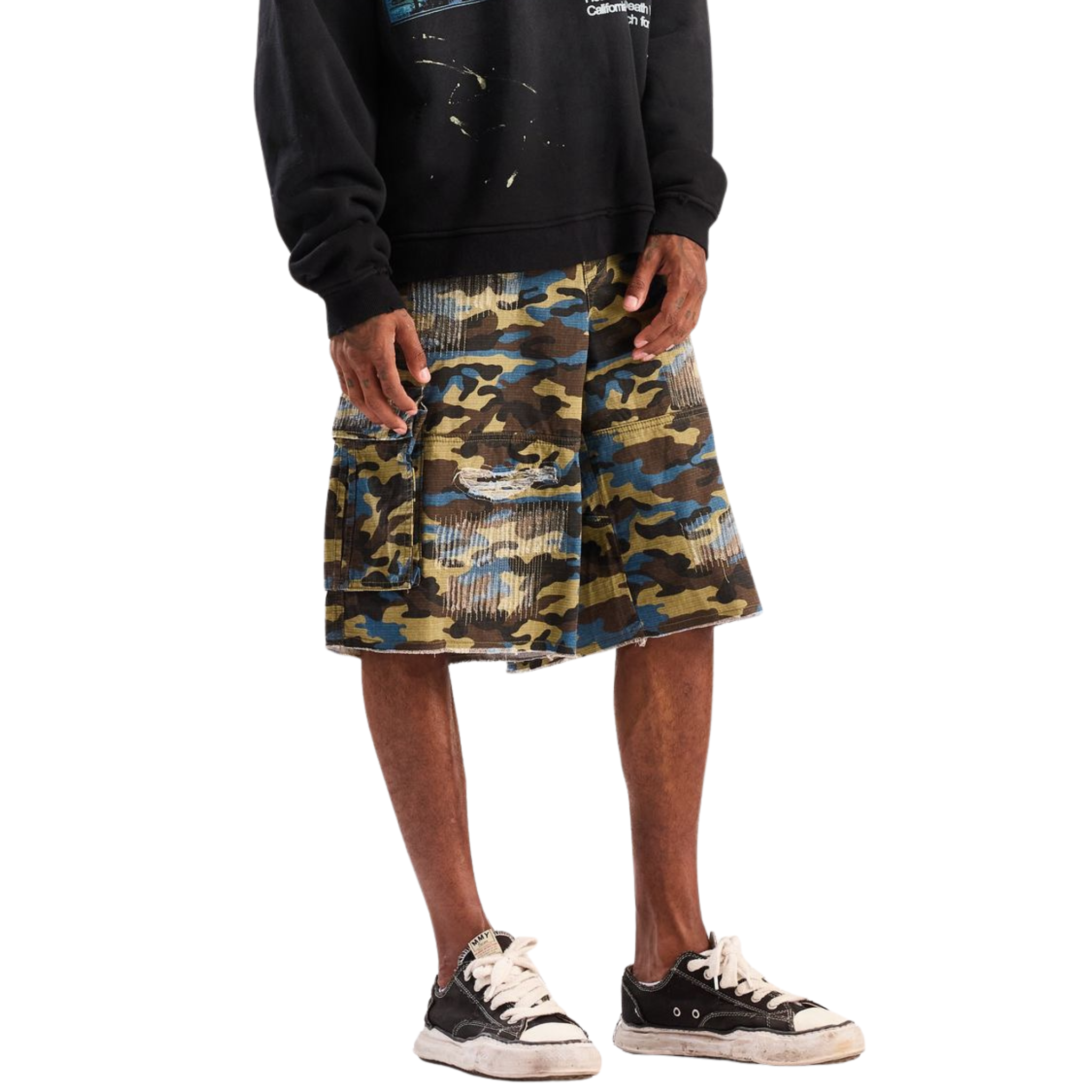 DSM Camo Ripstop Cargo Shorts (Blue Camo)
