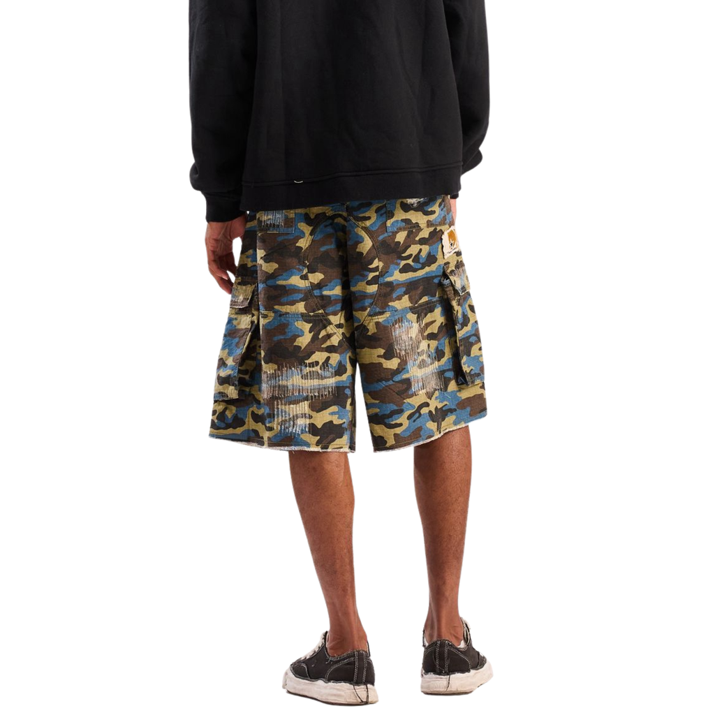 DSM Camo Ripstop Cargo Shorts (Blue Camo)