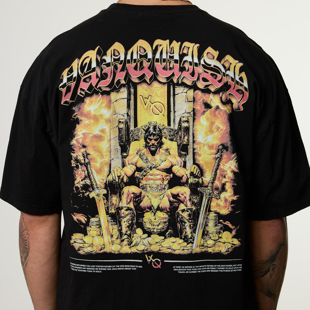 Vanquish Olympus Black King Midas Oversized Boxy T Shirt