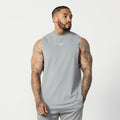 Vanquish Essential Steel Grey Oversized Sleeveless T Shirt