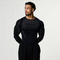 TRIBAL COMPRESSION BLACK LONG SLEEVE T SHIRT