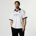 VANQUISH WHITE OVERSIZED BOXY FOOTBALL JERSEY