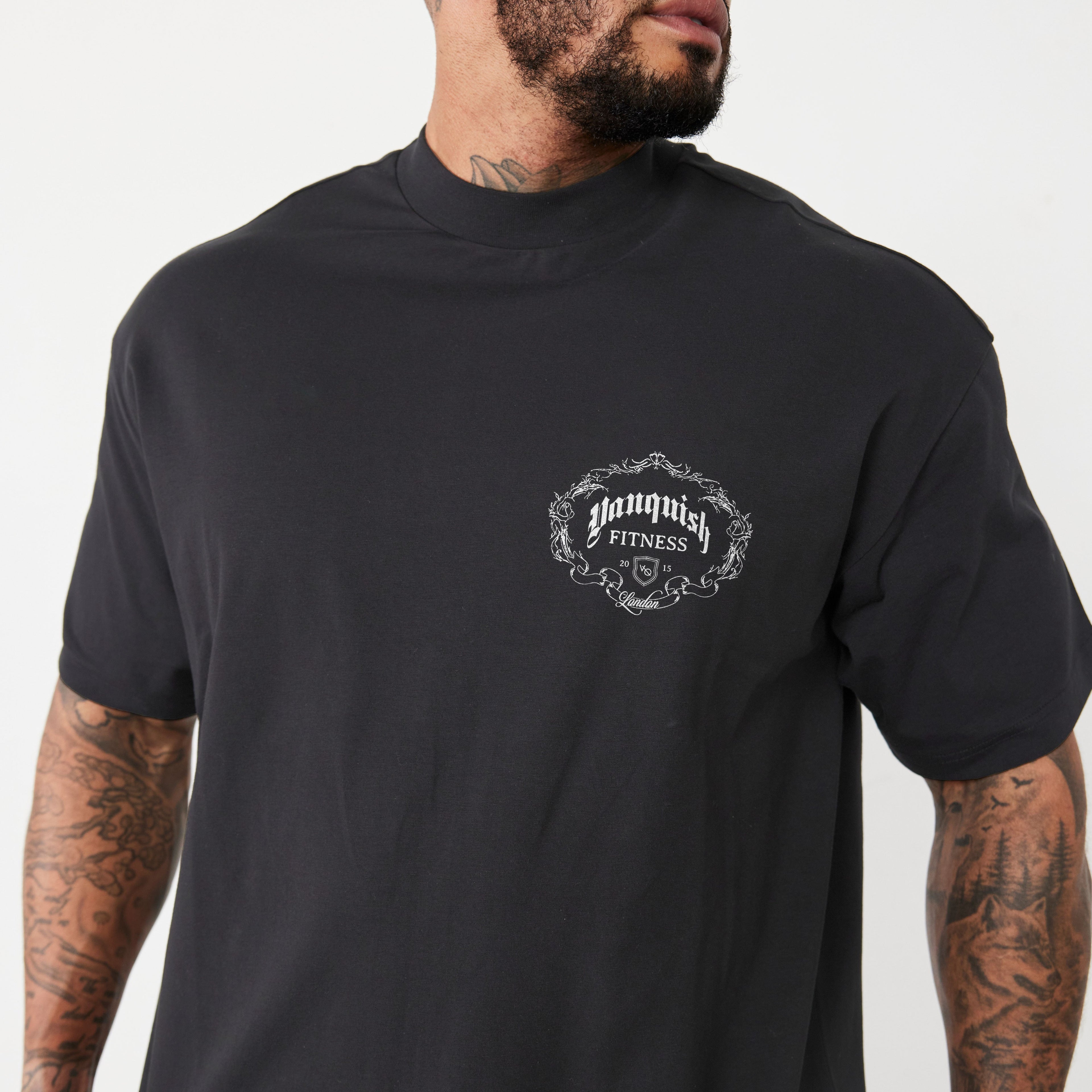 Vanquish Revolve Wreath Black Oversized T Shirt