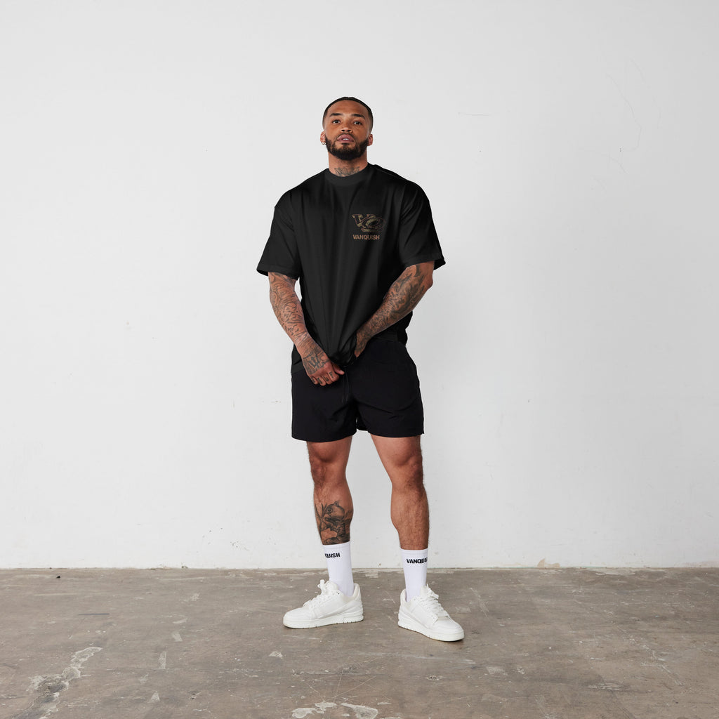 Vanquish Revolve Heritage Star Black Oversized T Shirt