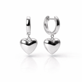 Silver Unity Heart Earrings