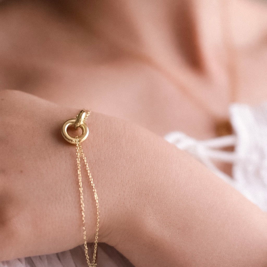 Gold Unity Ring Bracelet