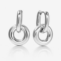 Silver Unity Ring Earrings