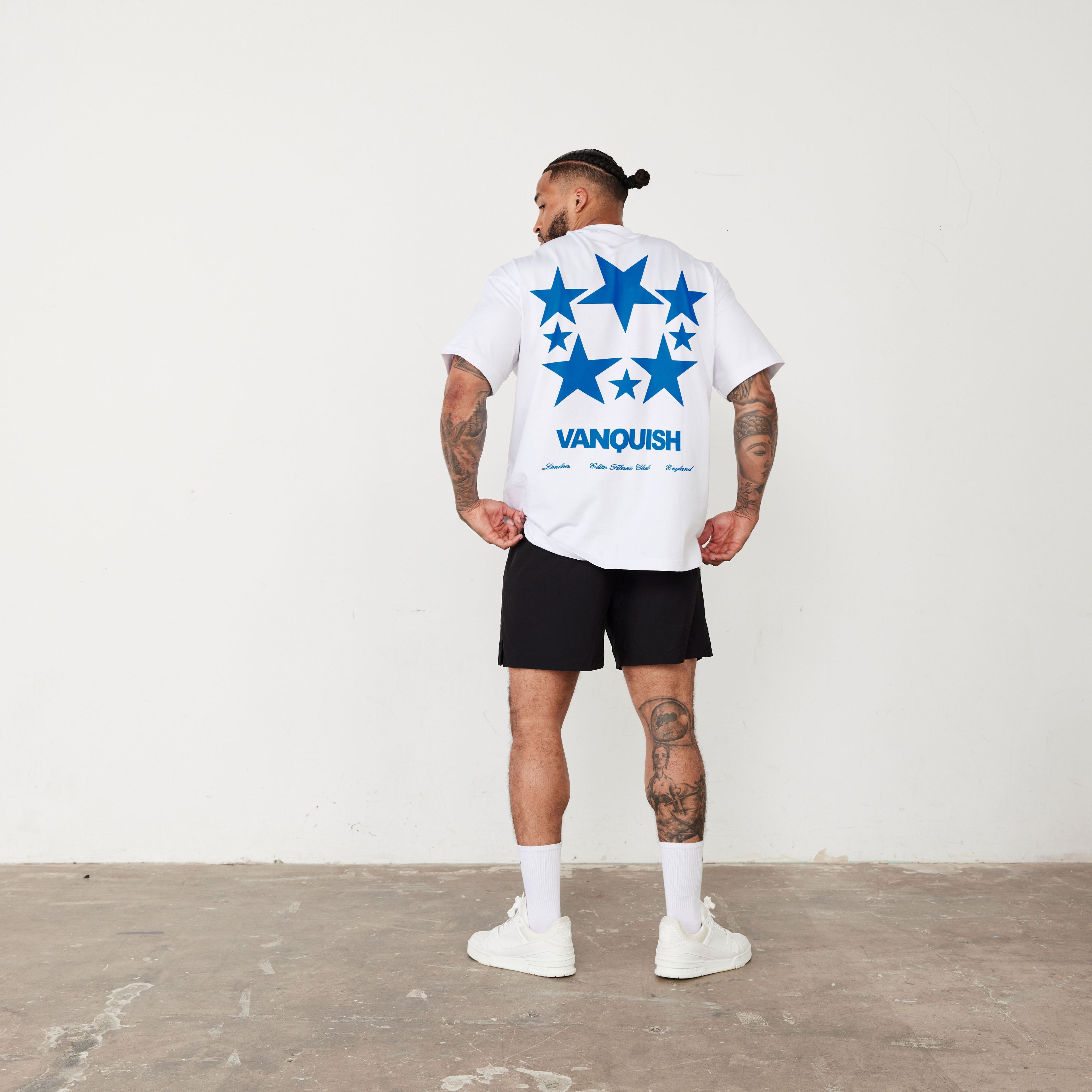 Vanquish Revolve Multi Star White Oversized T Shirt