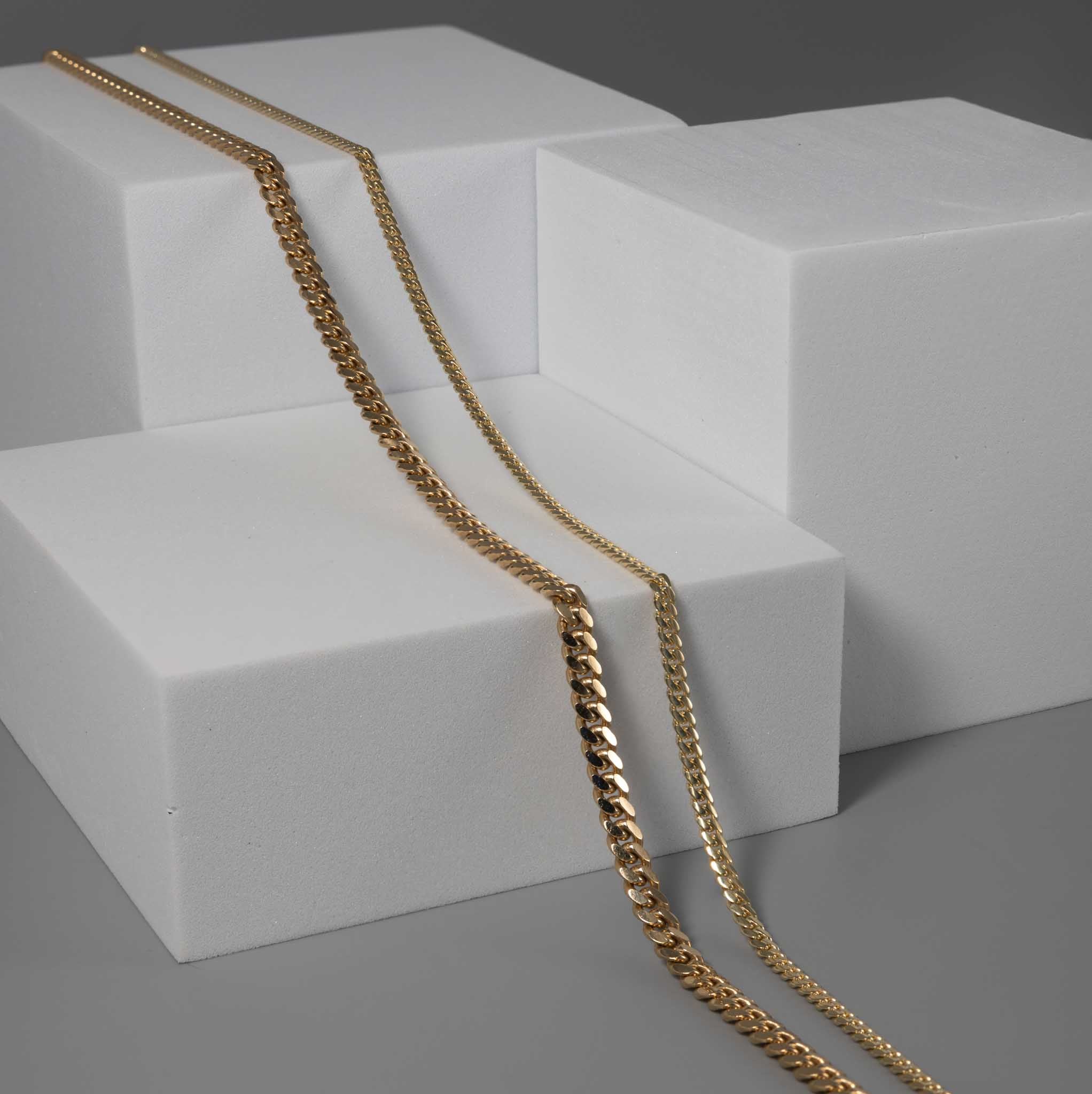 18K Solid Gold Miami Cuban Chain 5mm