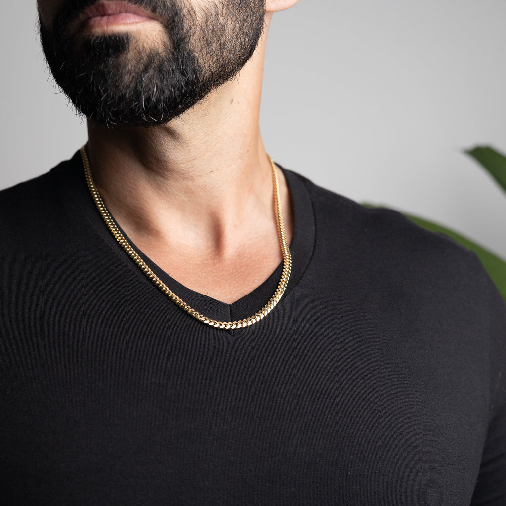 18K Solid Gold Miami Cuban Chain 5mm