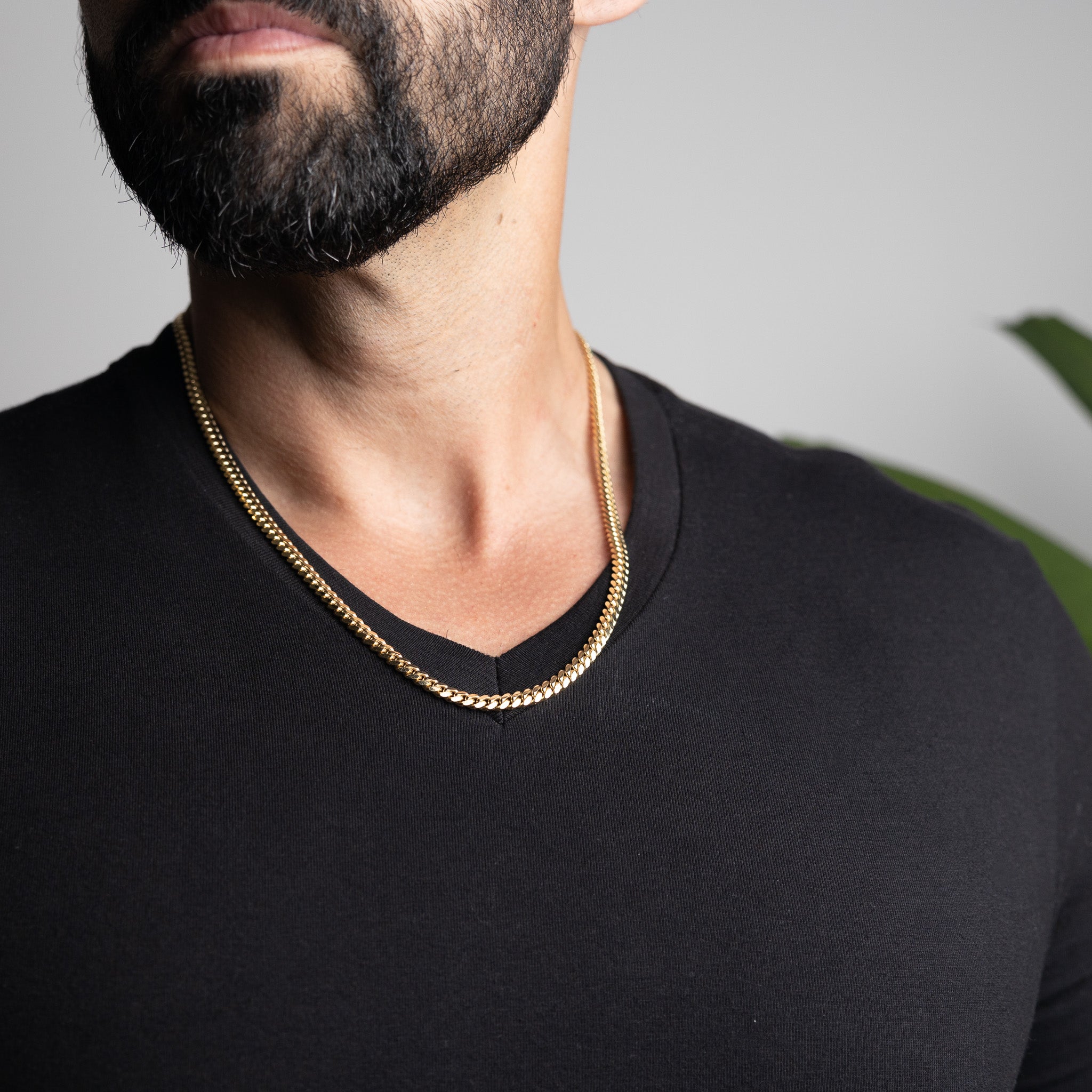18K Solid Gold Miami Cuban Chain 5mm