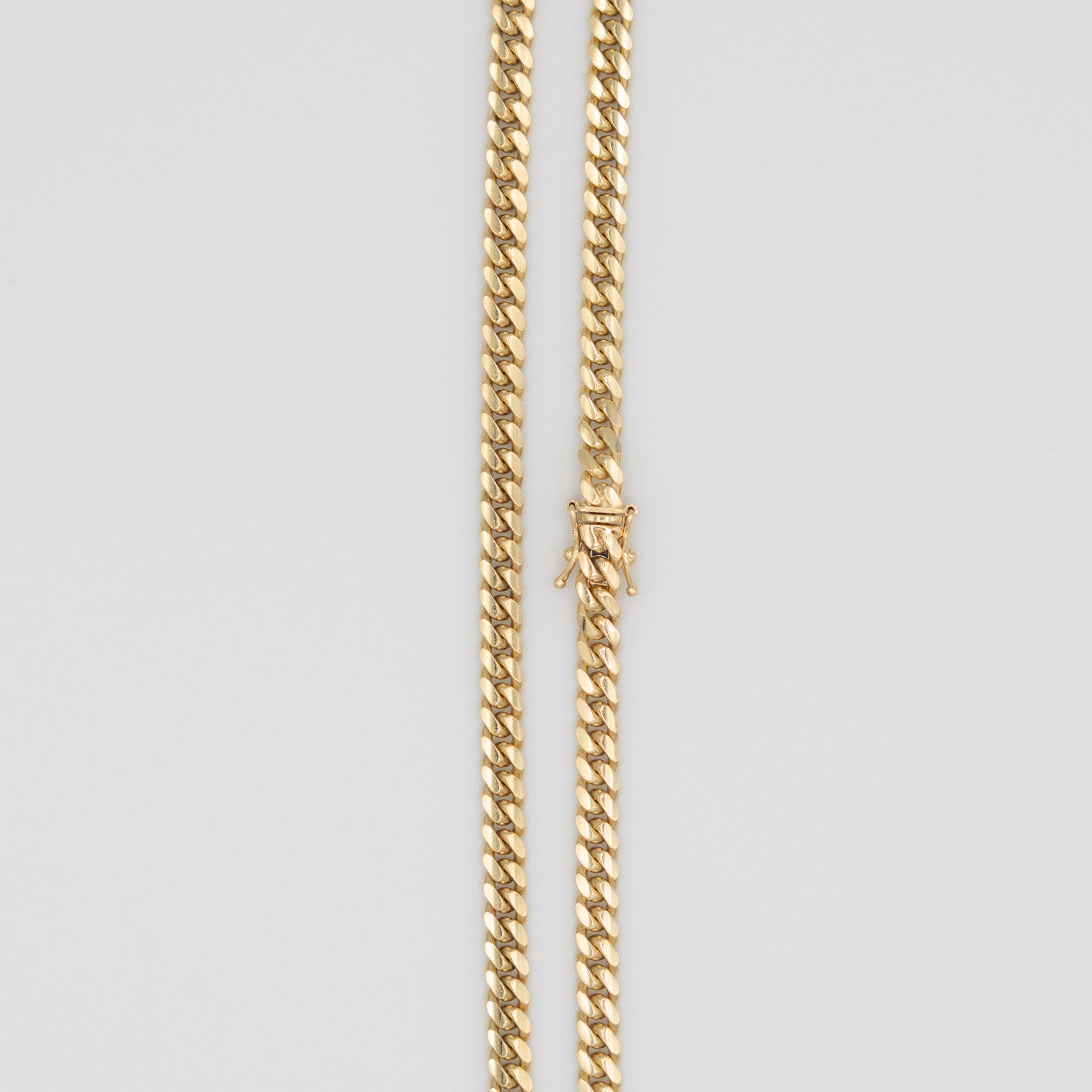 18K Solid Gold Miami Cuban Chain 5mm