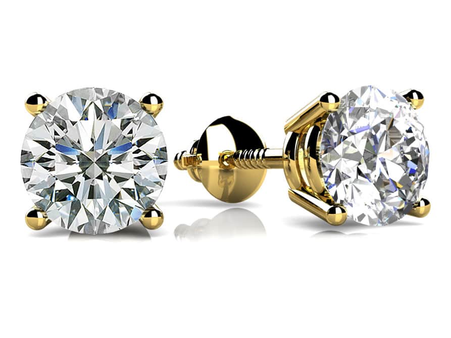 1 cwt. Classic Four Prong Diamond Studs