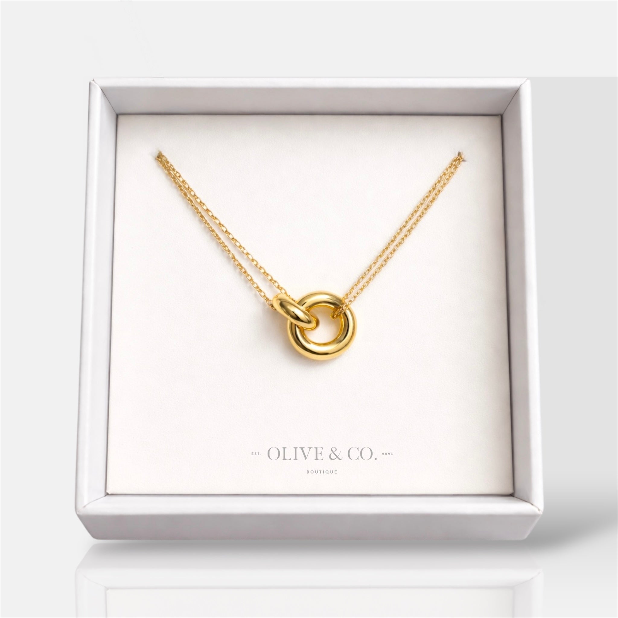 Gold Unity Ring Necklace