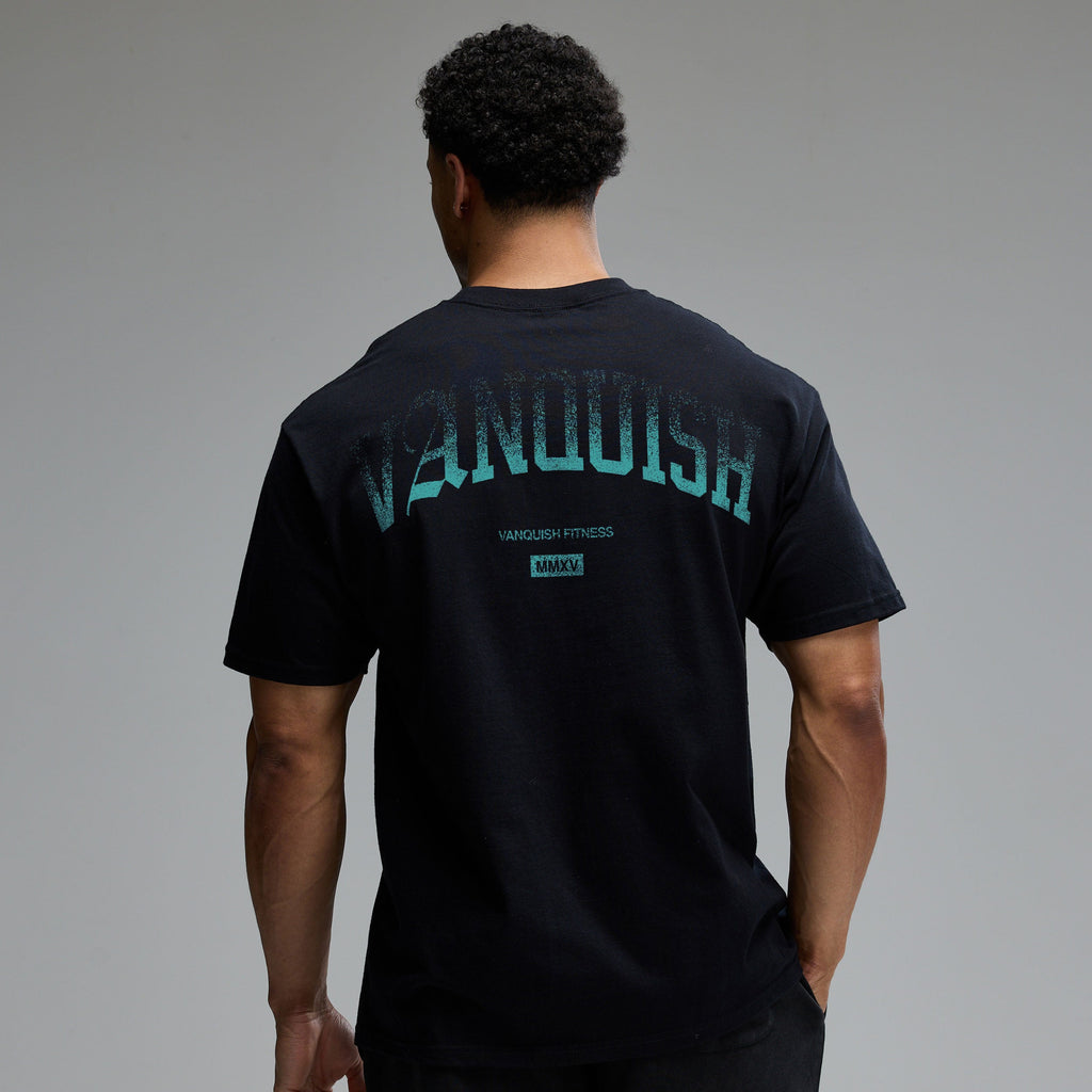 REVOLVE FADE AQUA BLACK OVERSIZED T SHIRT