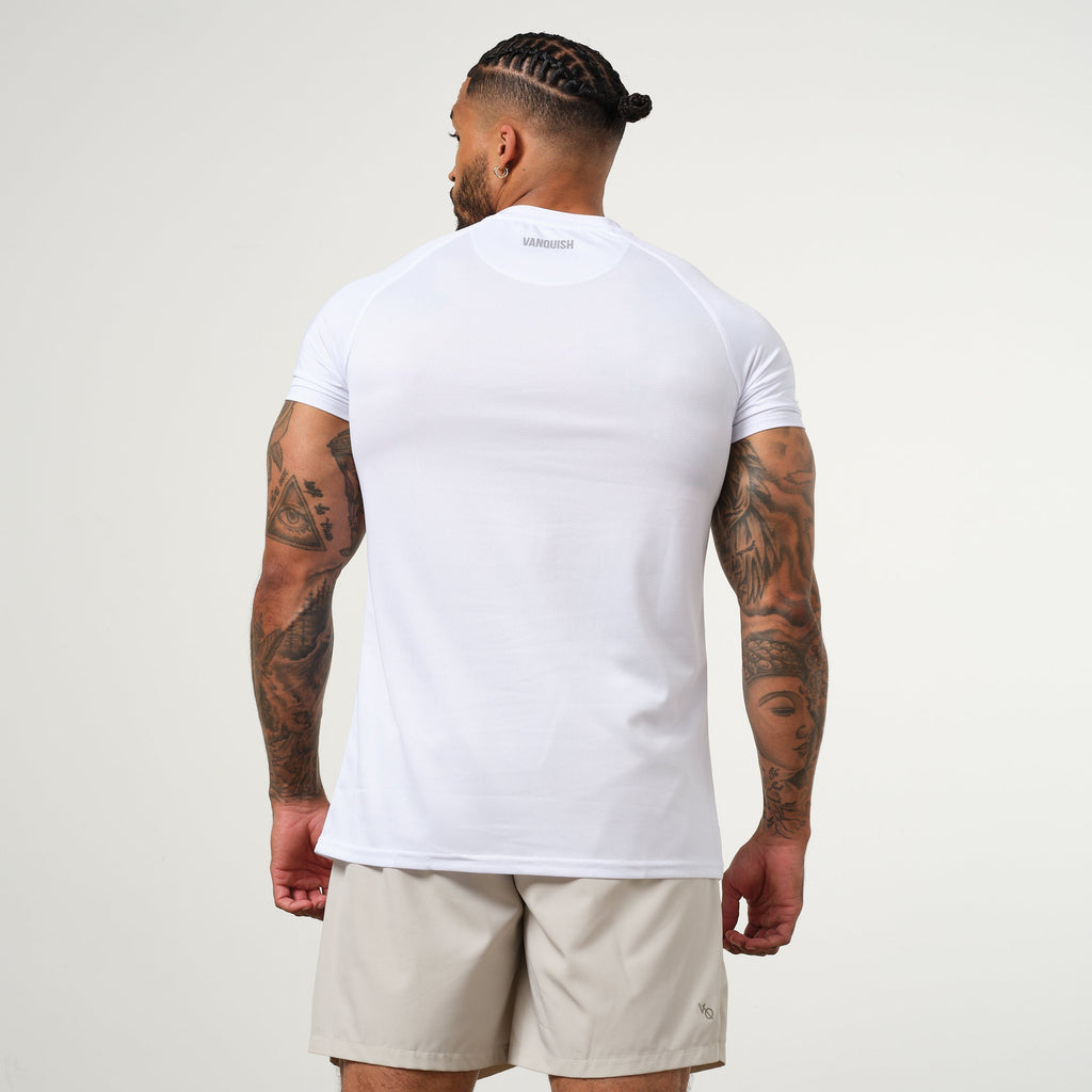 Vanquish Essential White Performance Short Sleeve T Shirt