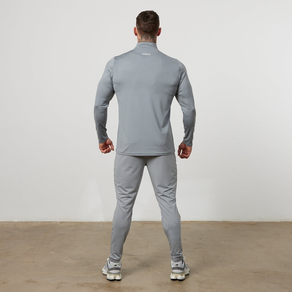 Vanquish Essential Steel Grey Performance 1/4 Zip Top