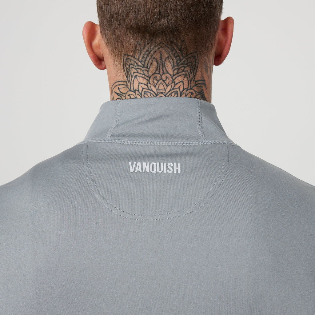 Vanquish Essential Steel Grey Performance 1/4 Zip Top