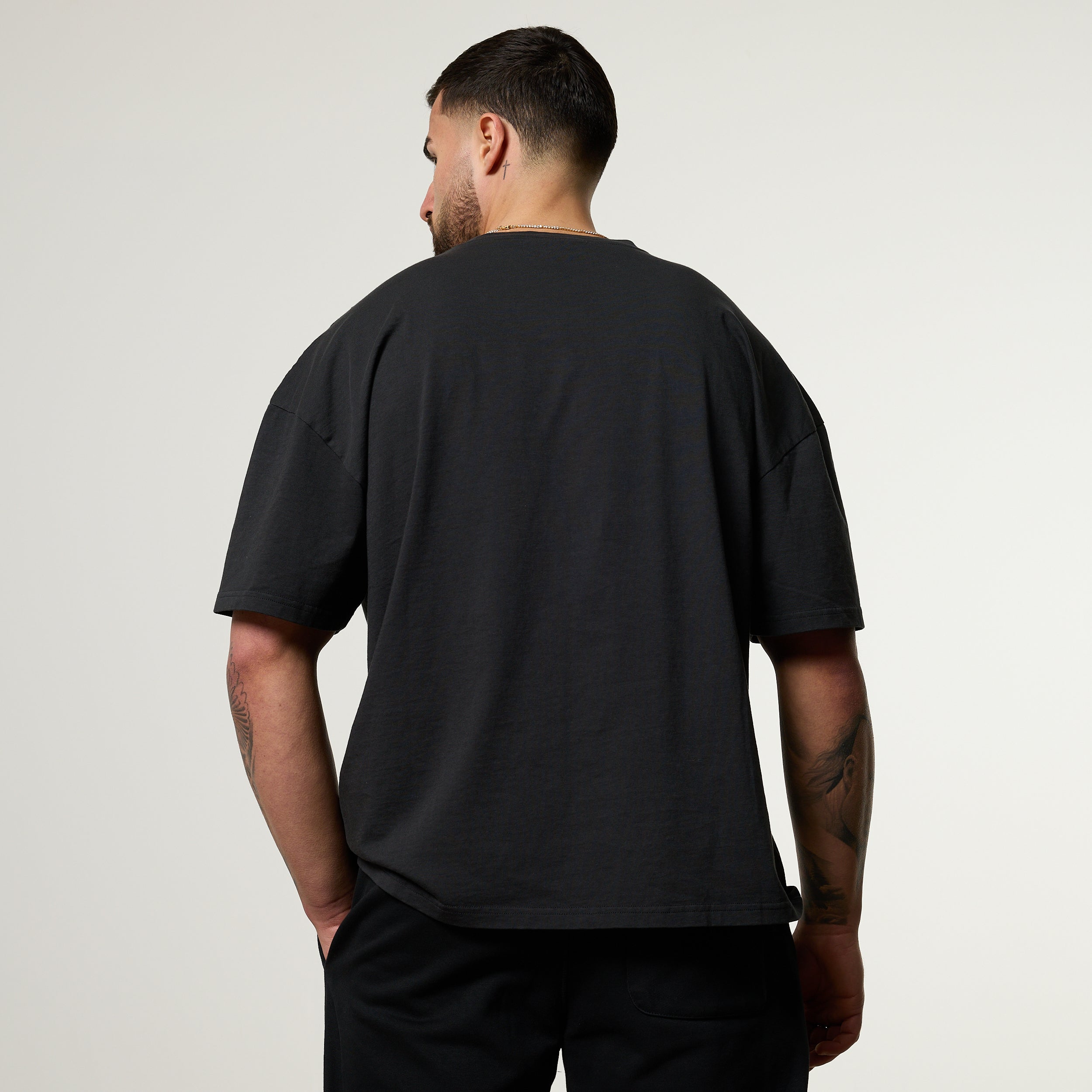 Vanquish Obsidian Black Eagle Oversized Boxy T Shirt