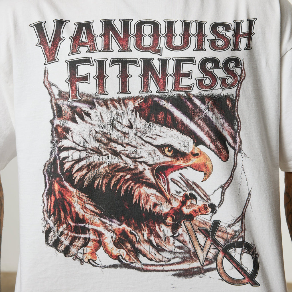 Vanquish Obsidian White Eagle Oversized Boxy T Shirt