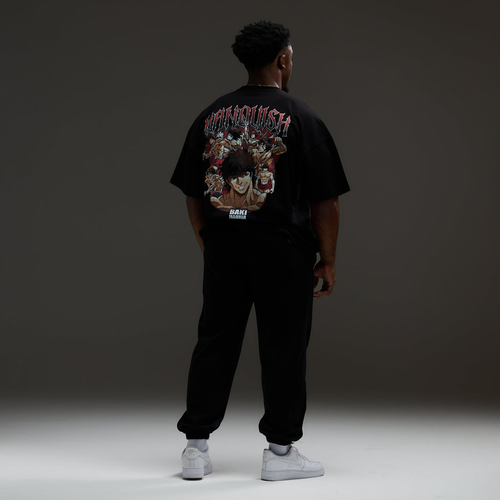 VQ x Baki: Black Baki Boxy Oversized T Shirt