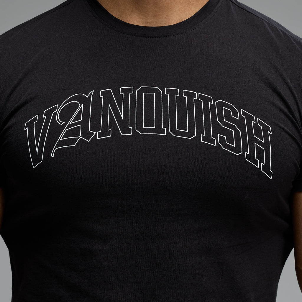 ACADEMY OUTLINE BLACK SLIM FIT T SHIRT
