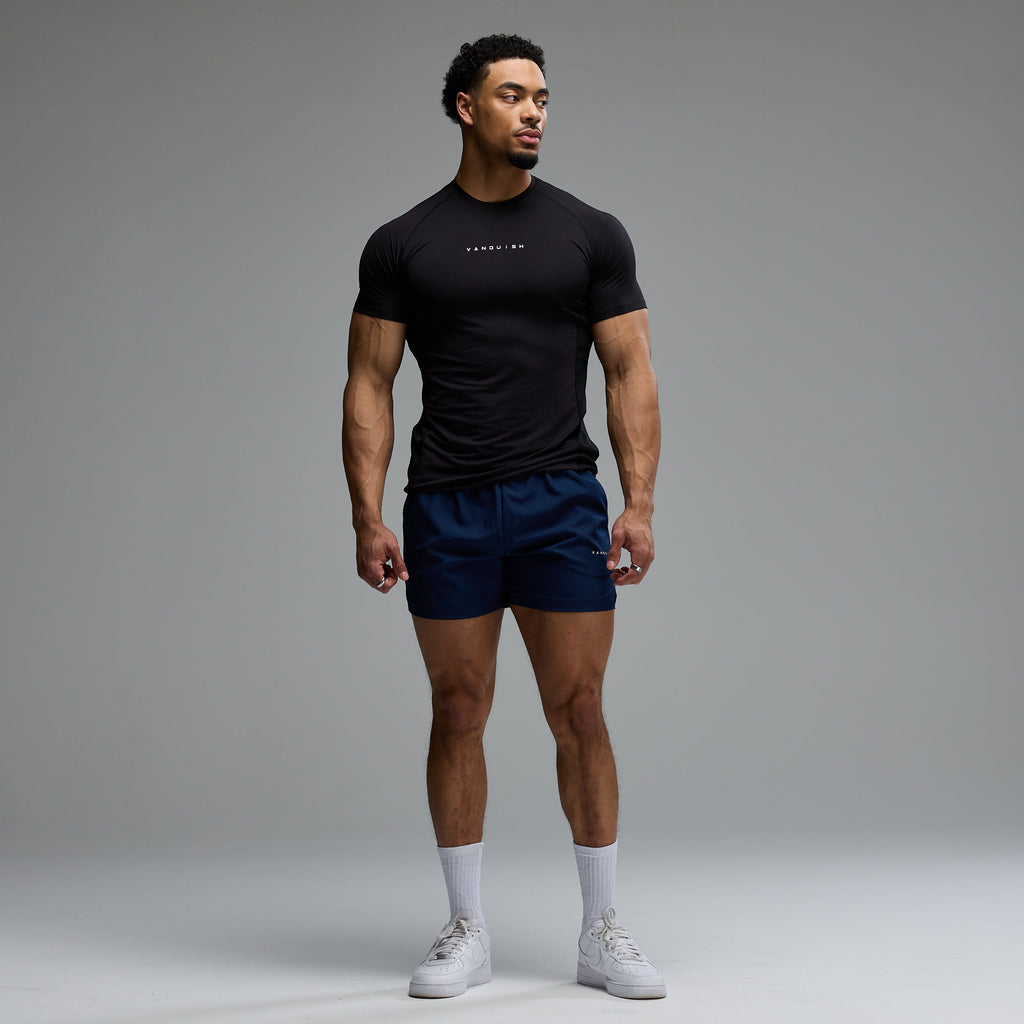 ACADEMY BLACK SLIM FIT PERFORMANCE T SHIRT