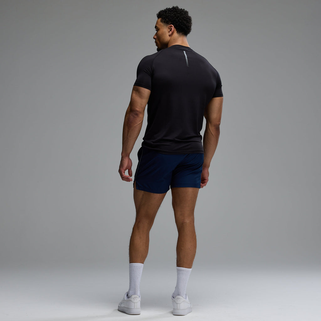 ACADEMY BLACK SLIM FIT PERFORMANCE T SHIRT