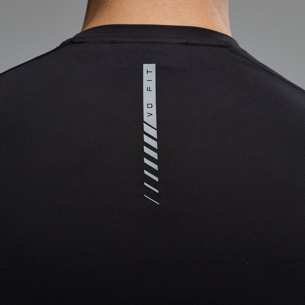 ACADEMY BLACK SLIM FIT PERFORMANCE T SHIRT