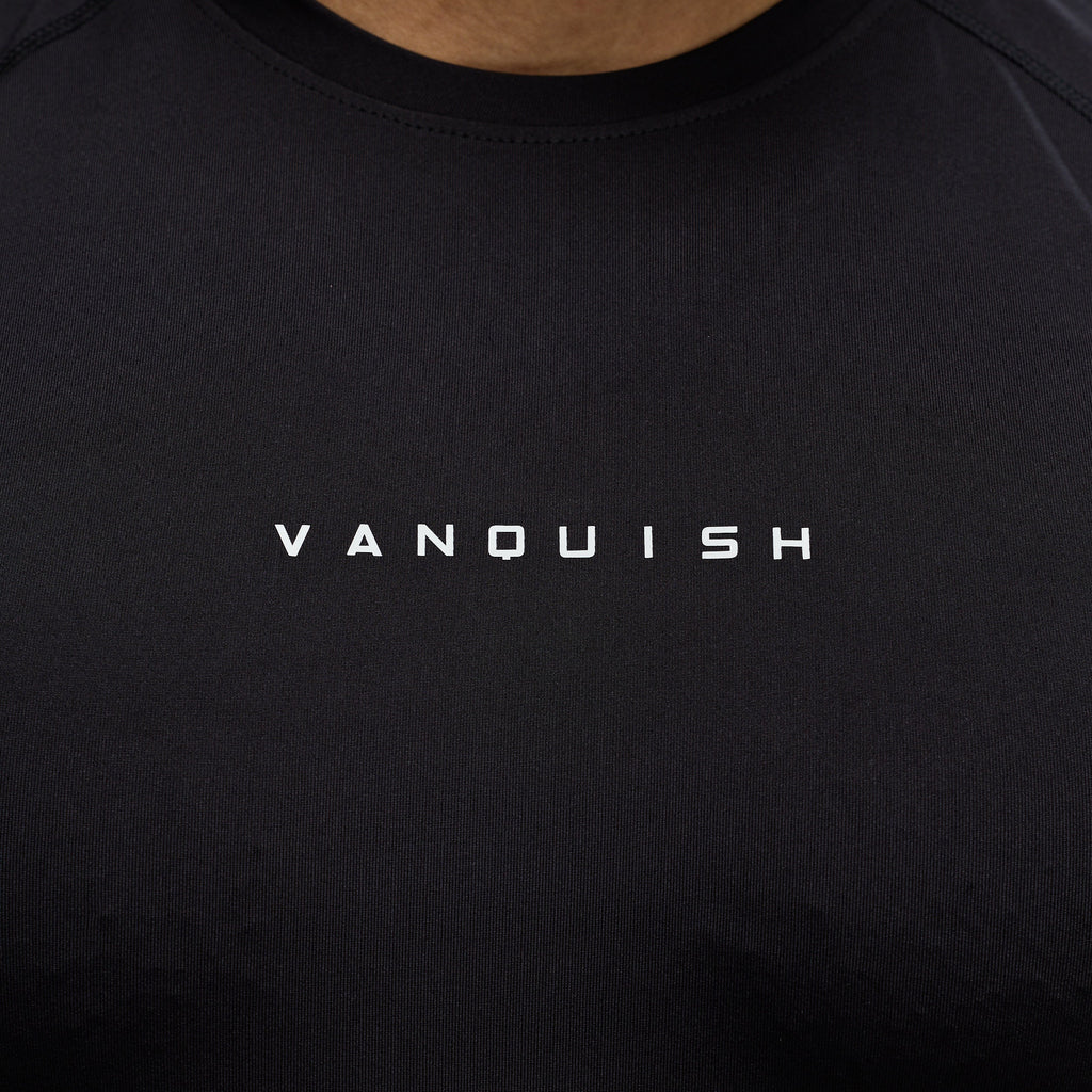 ACADEMY BLACK SLIM FIT PERFORMANCE T SHIRT