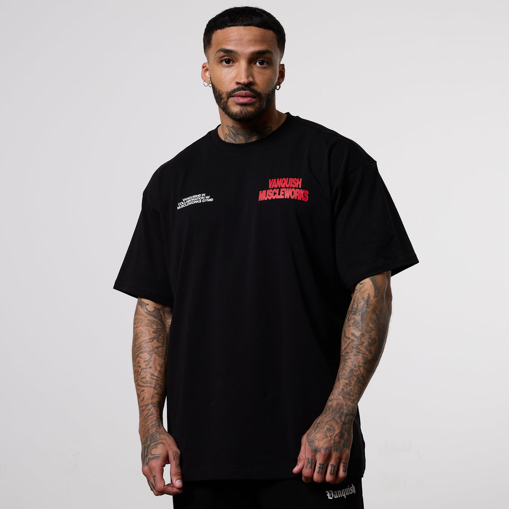 Vanquish x Muscleworks Black Oversized T-Shirt