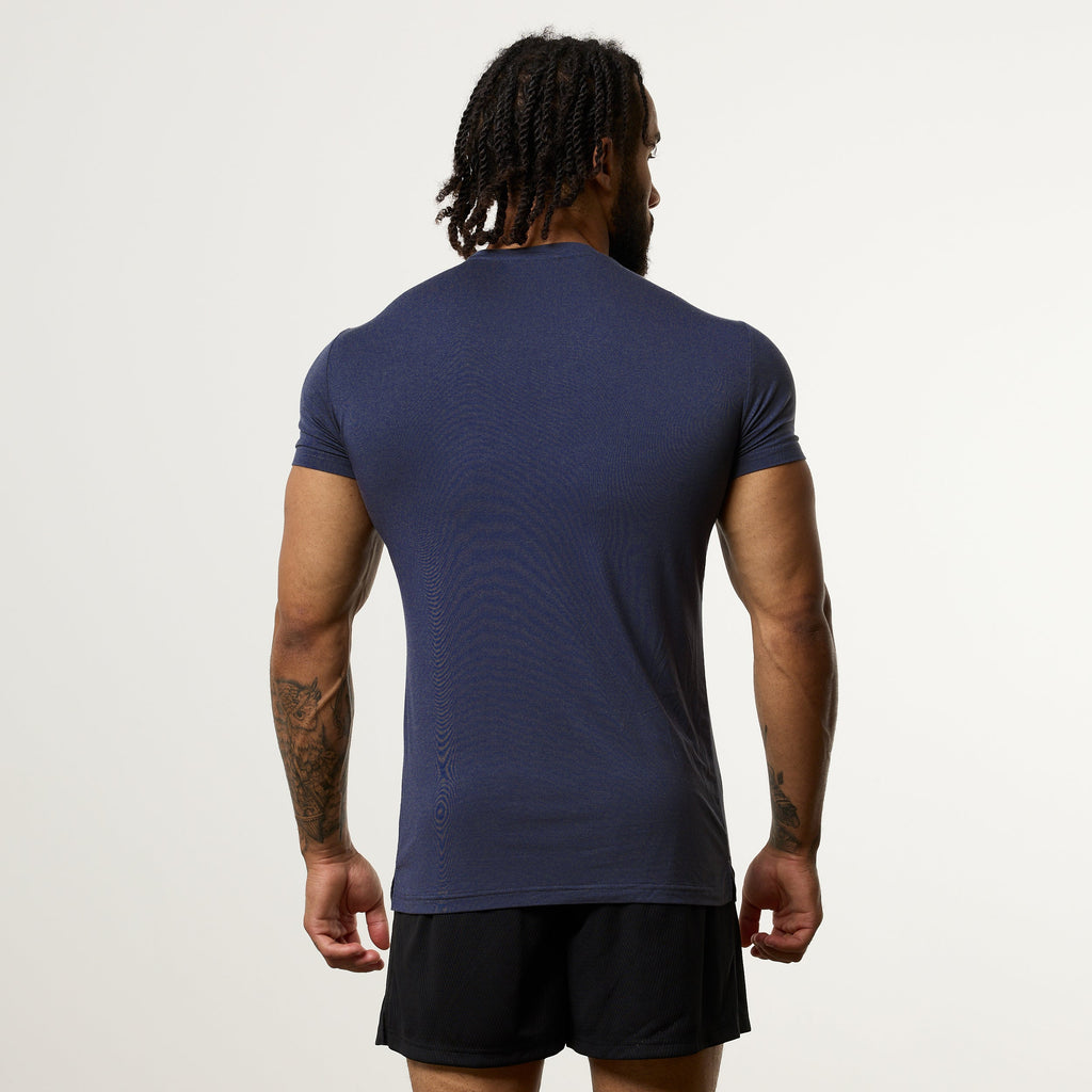 Vanquish Ultra Soft Navy Blue Slim Fit T Shirt