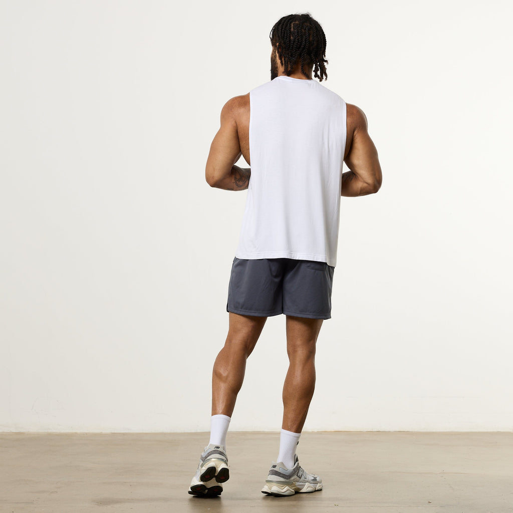Vanquish Ultra Soft White Oversized Sleeveless T Shirt