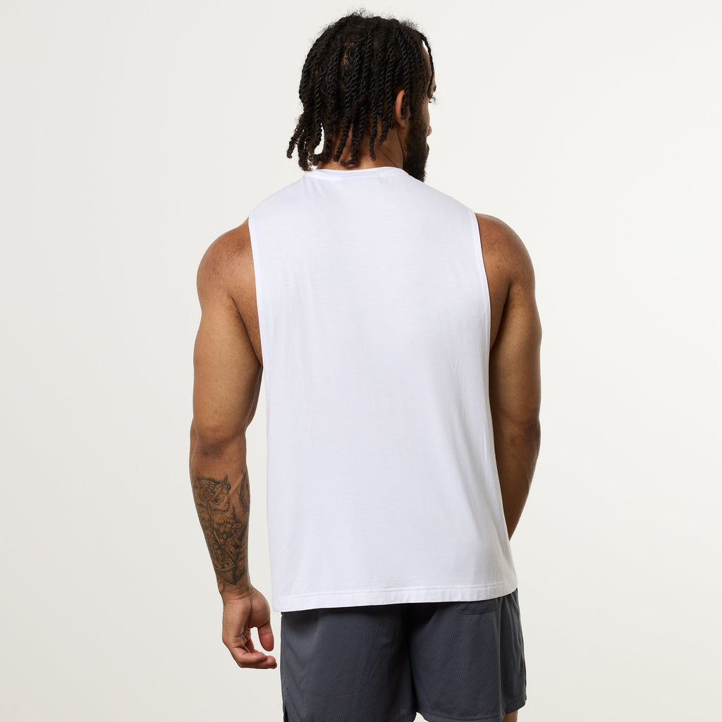Vanquish Ultra Soft White Oversized Sleeveless T Shirt