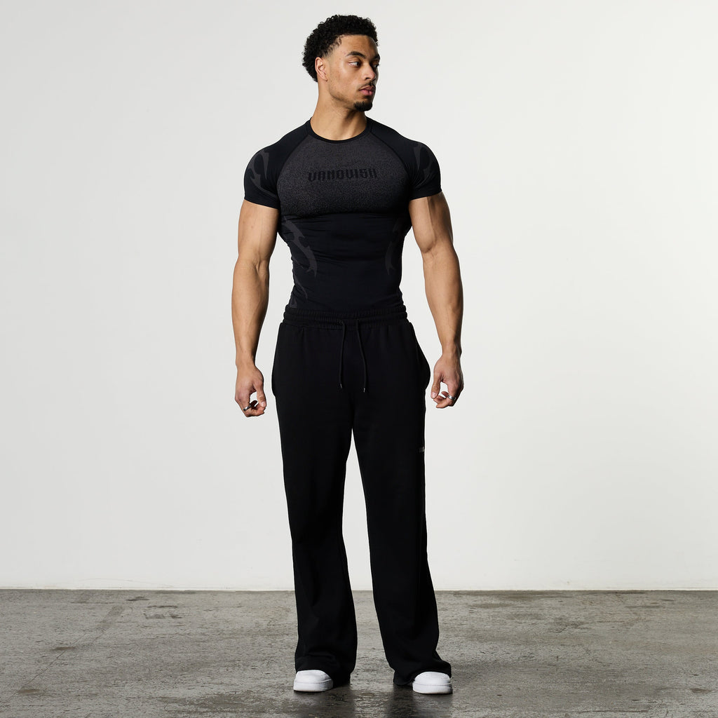 TRIBAL COMPRESSION BLACK SHORT SLEEVE T SHIRT