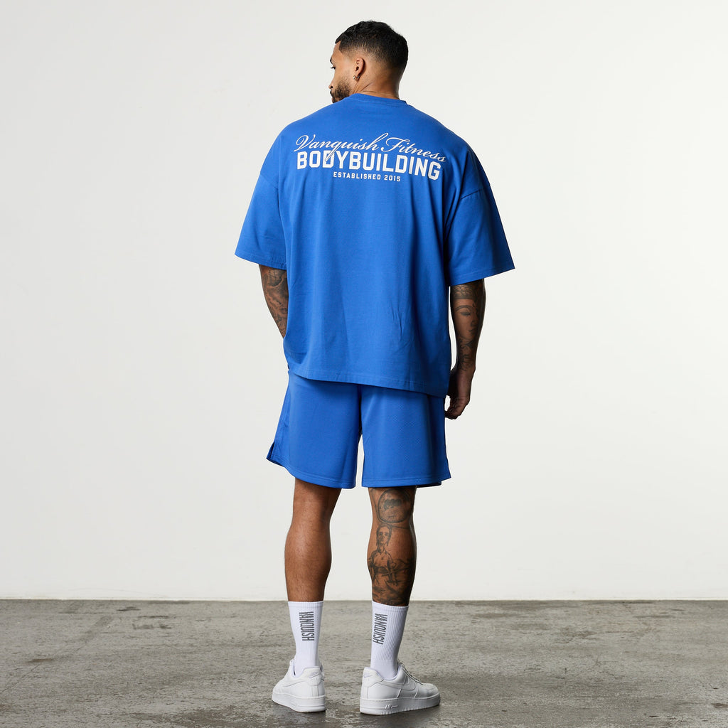 Vanquish Bodybuilding Cobalt Blue Oversized Boxy T Shirt