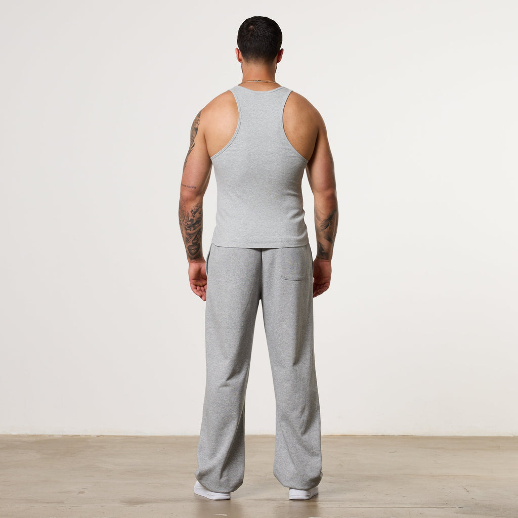 Vanquish Essential V2 Grey Melange Ribbed Tank