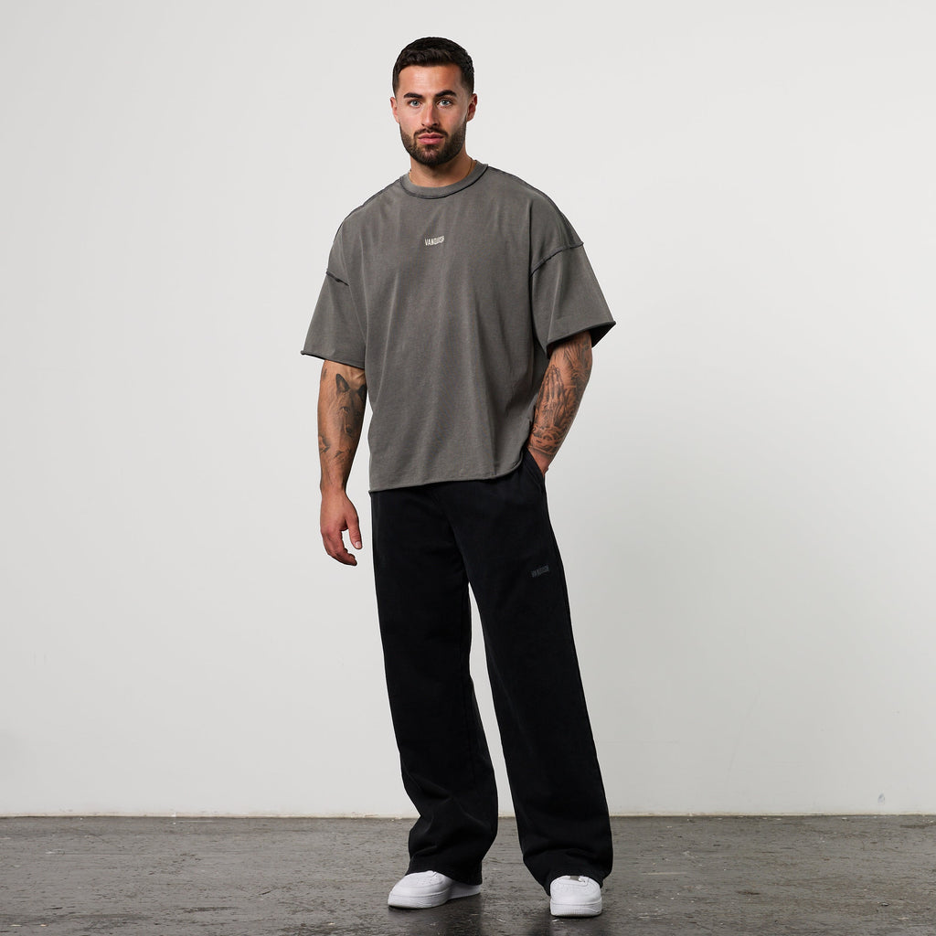 WASHED GREY OVERSIZED BOXY T SHIRT